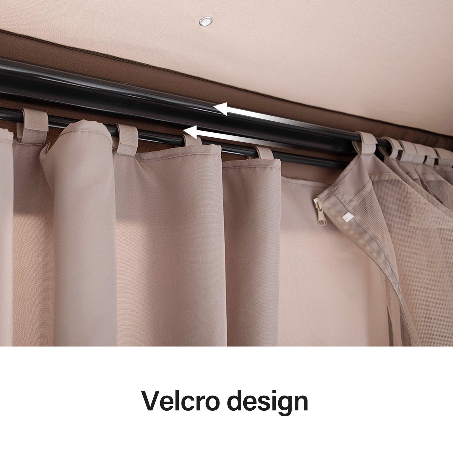LAUSAINT HOME Canopy / Privacy Curtain For Lausaint Home Gazebo