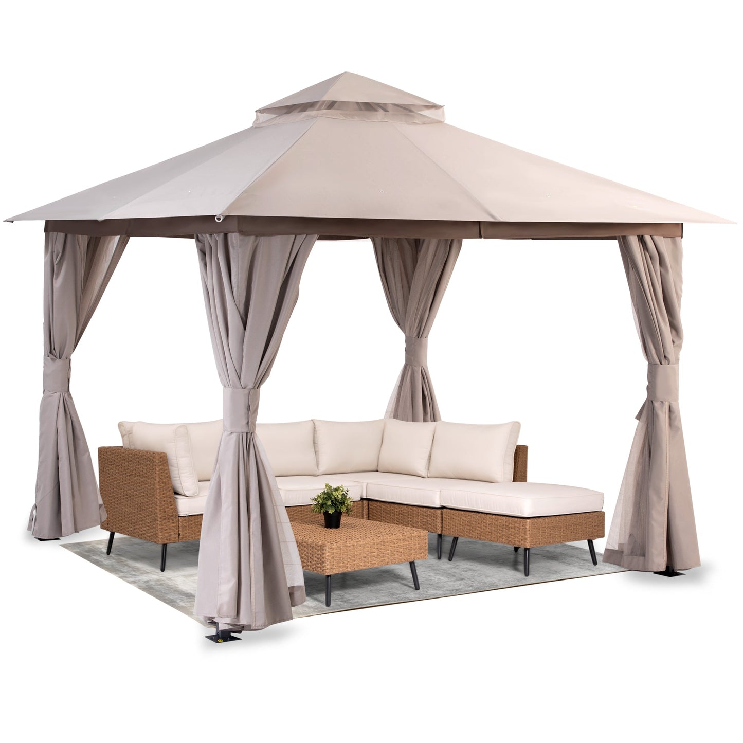 LAUSAINT HOME 10'X10' Patio Steel Gazebo