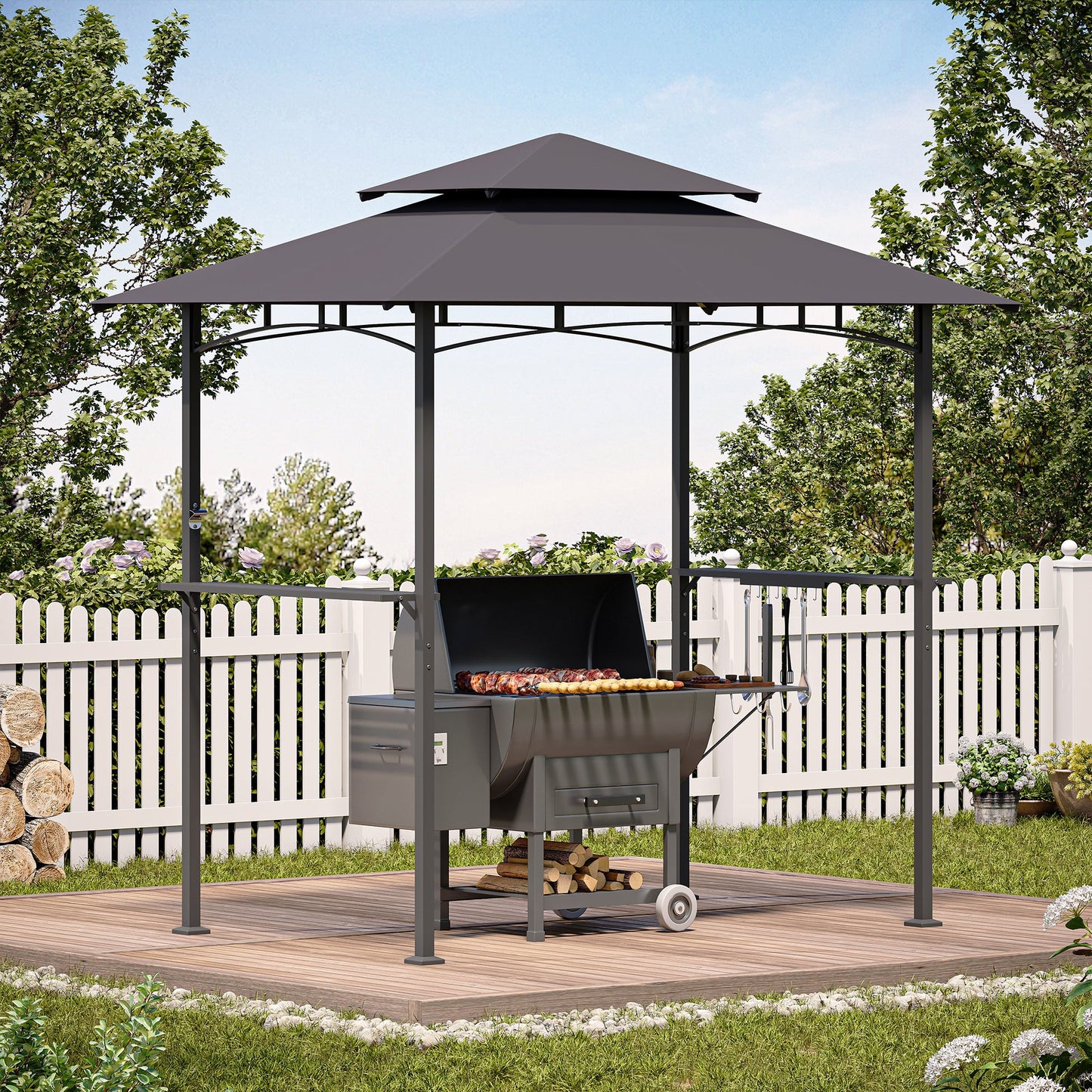 LAUSAINT HOME 8x5 FT Outdoor Grill Gazebo