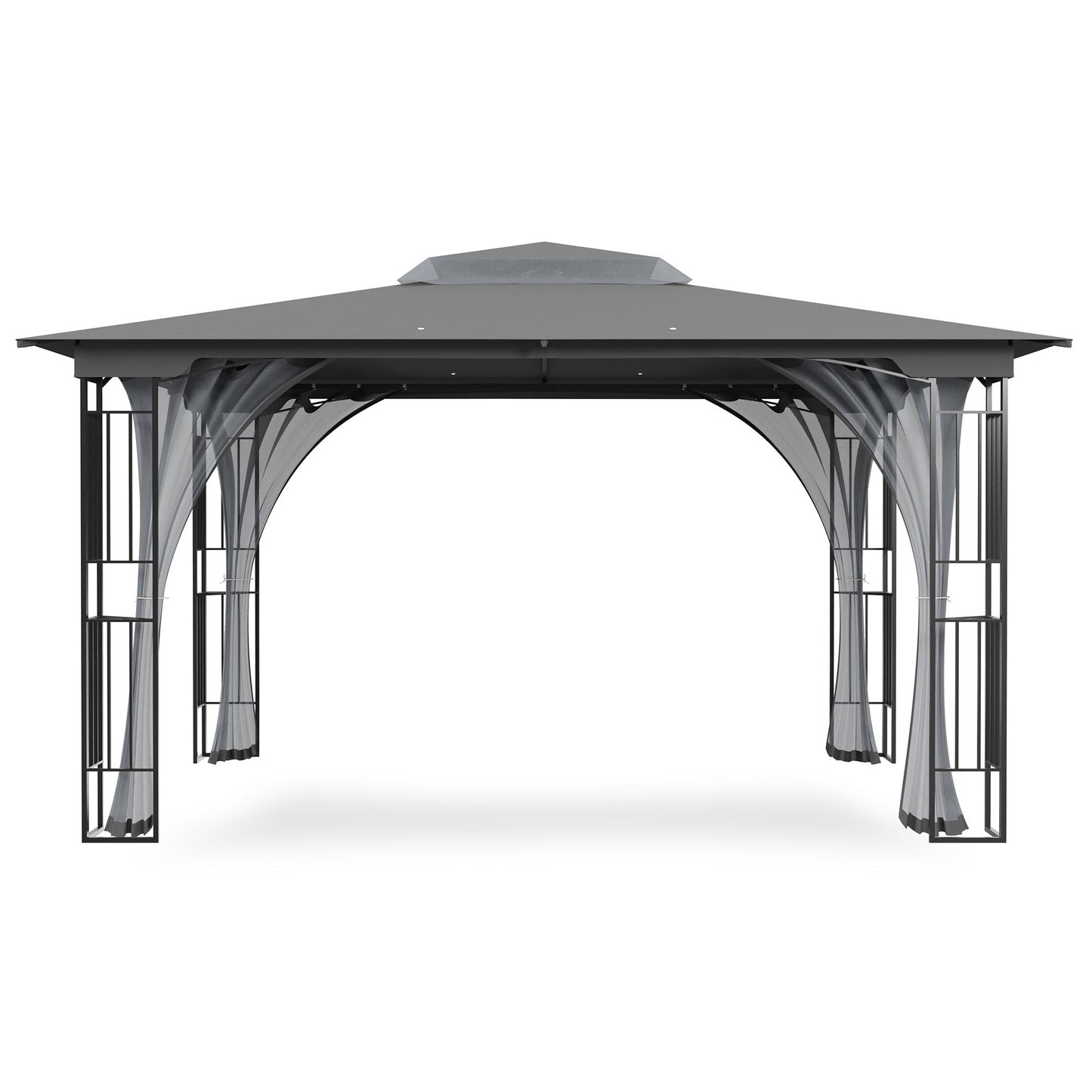 LAUSAINT HOME 11' x 13' Outdoor Double Vented Roof Patio Gazebo