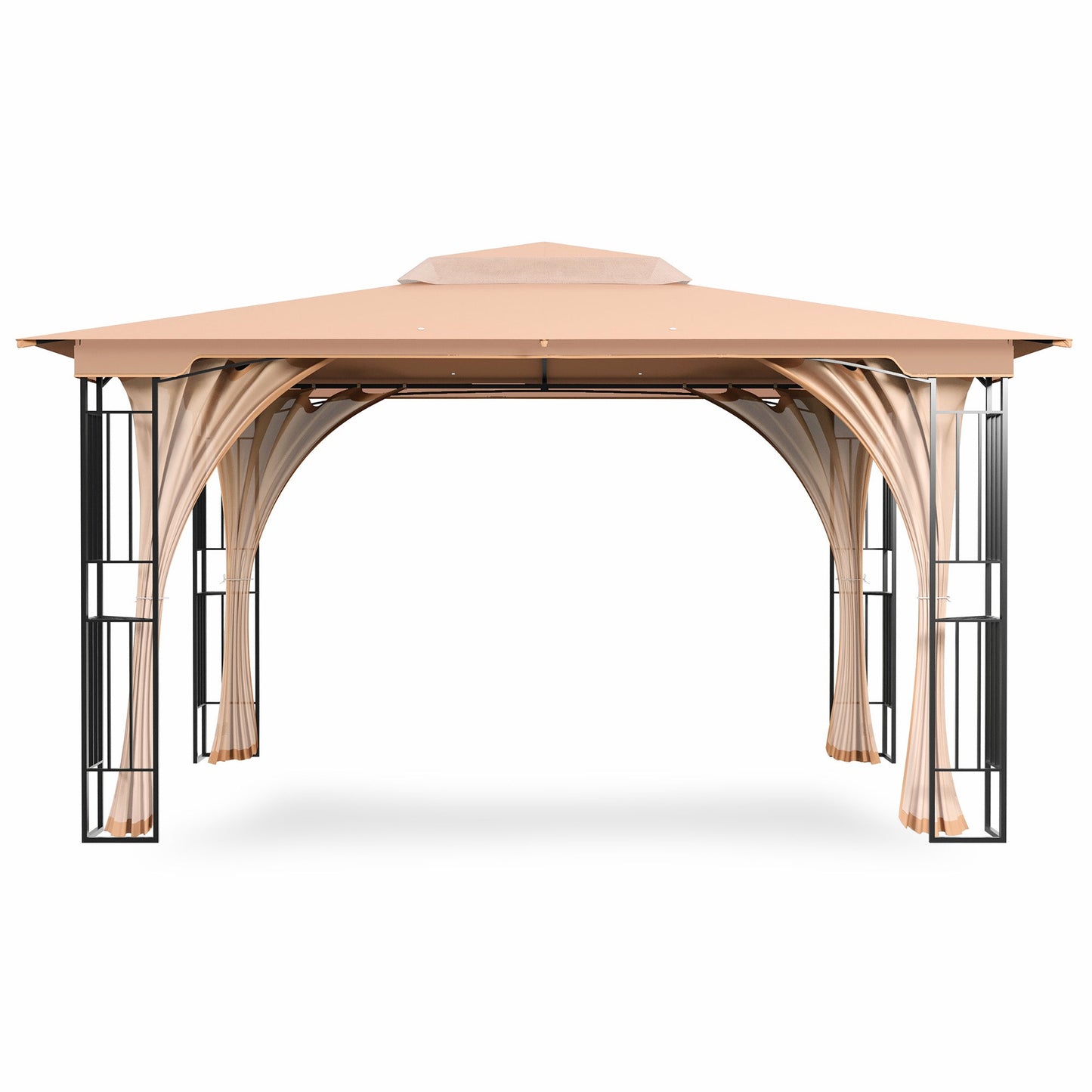 LAUSAINT HOME 11' x 13' Outdoor Double Vented Roof Patio Gazebo