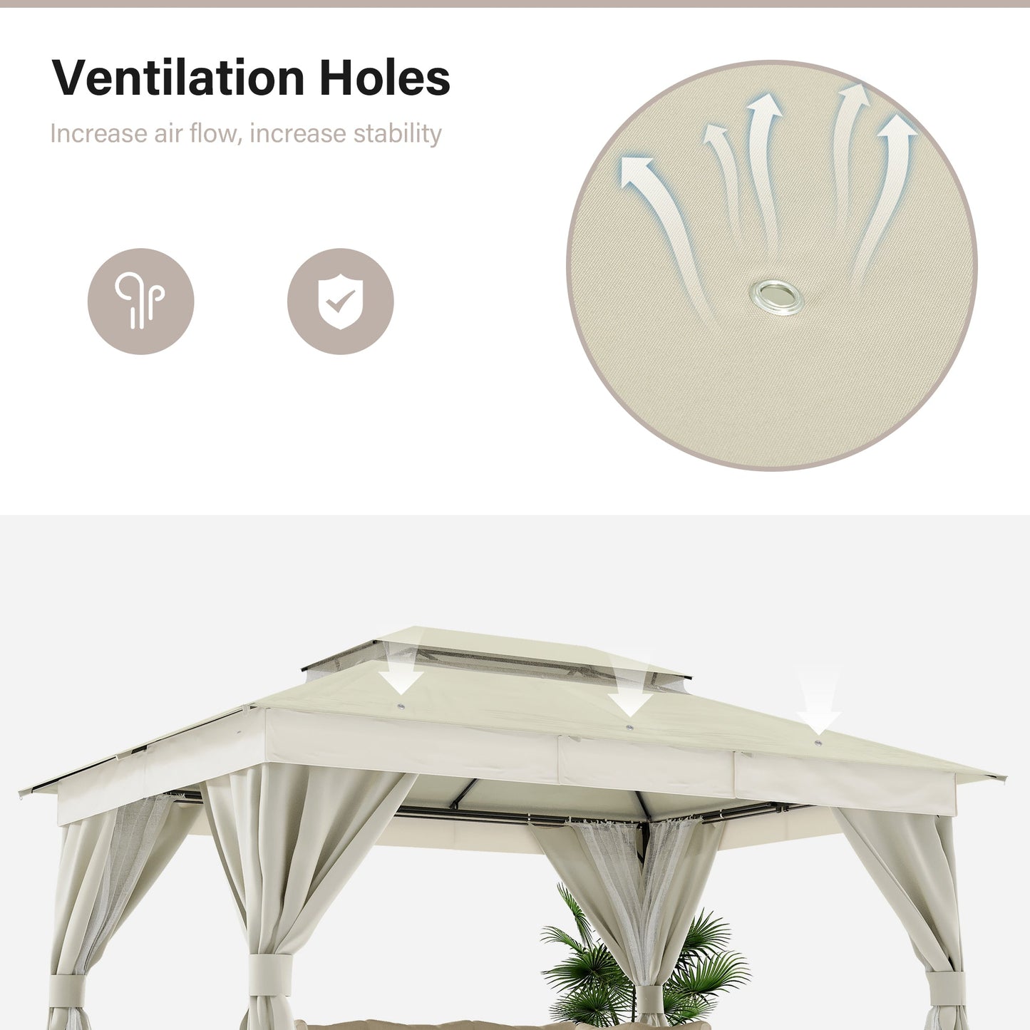 LAUSAINT HOME 10'X13' Patio Steel Gazebo