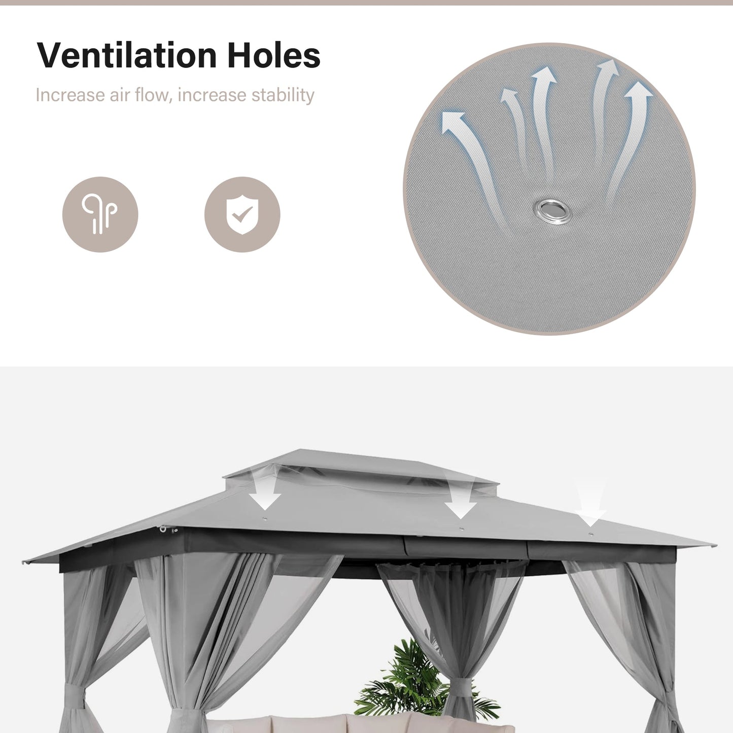 LAUSAINT HOME 10'X13' Patio Steel Gazebo