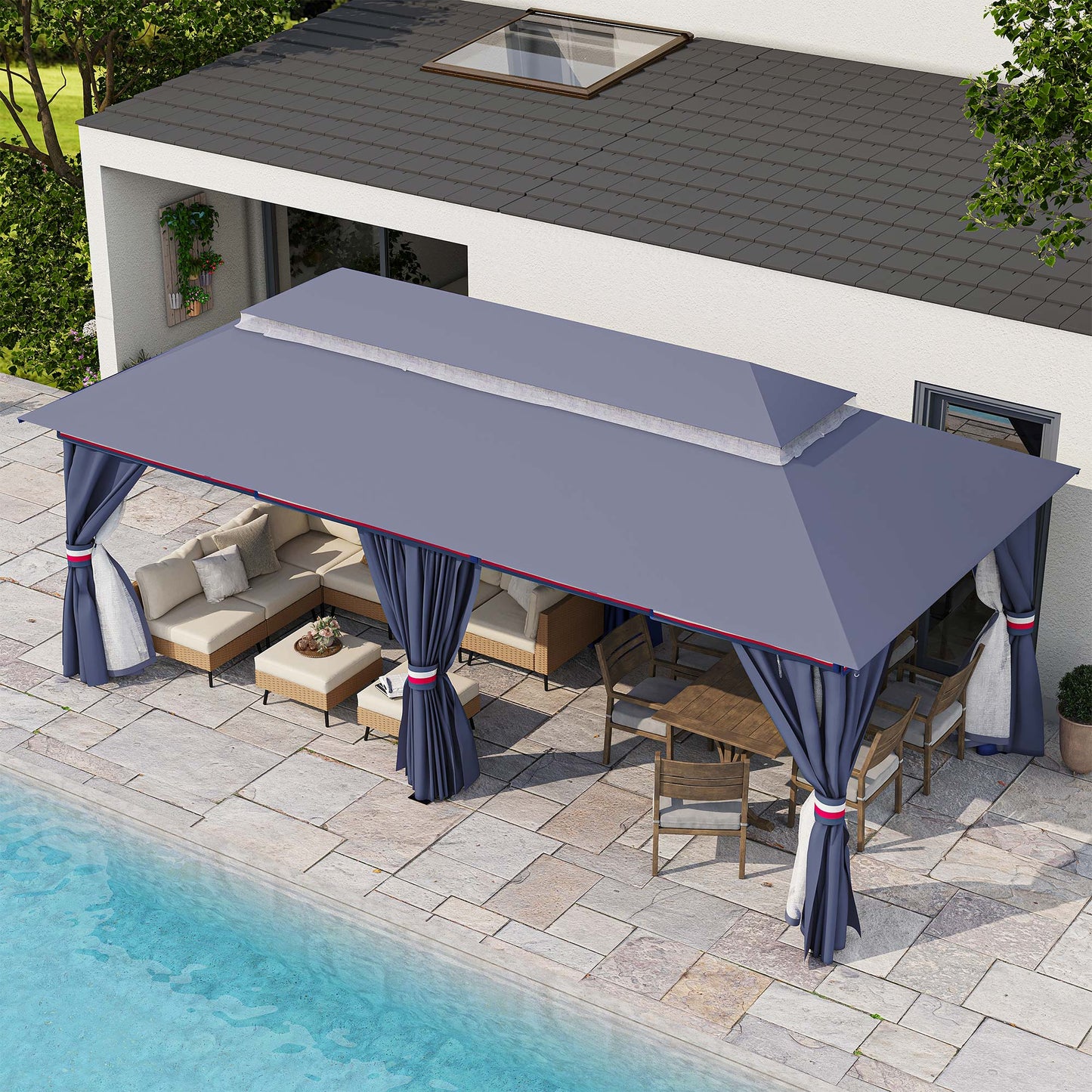 LAUSAINT HOME 10'X 20' Patio Steel Gazebo