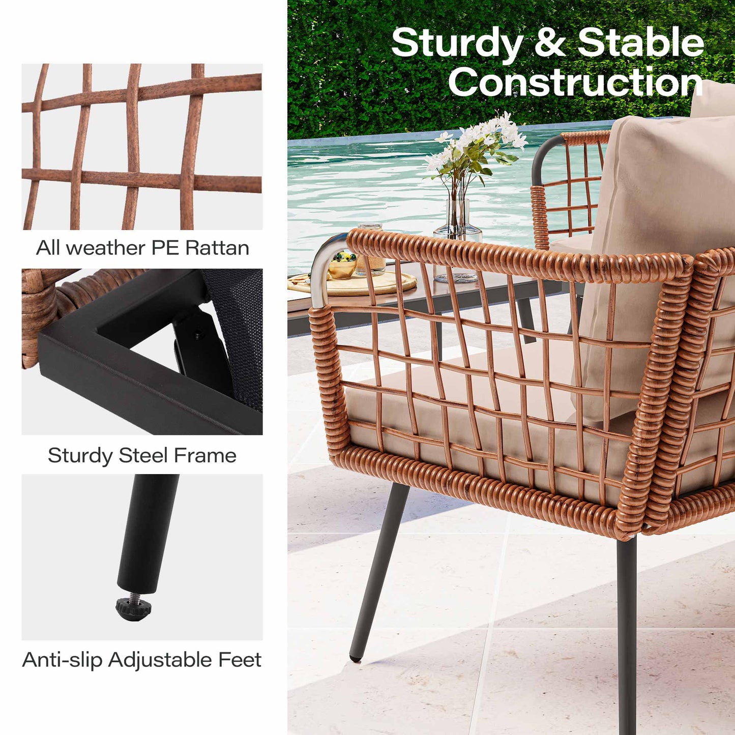 LAUSAINT HOME 4-Piece Patio Furniture Set