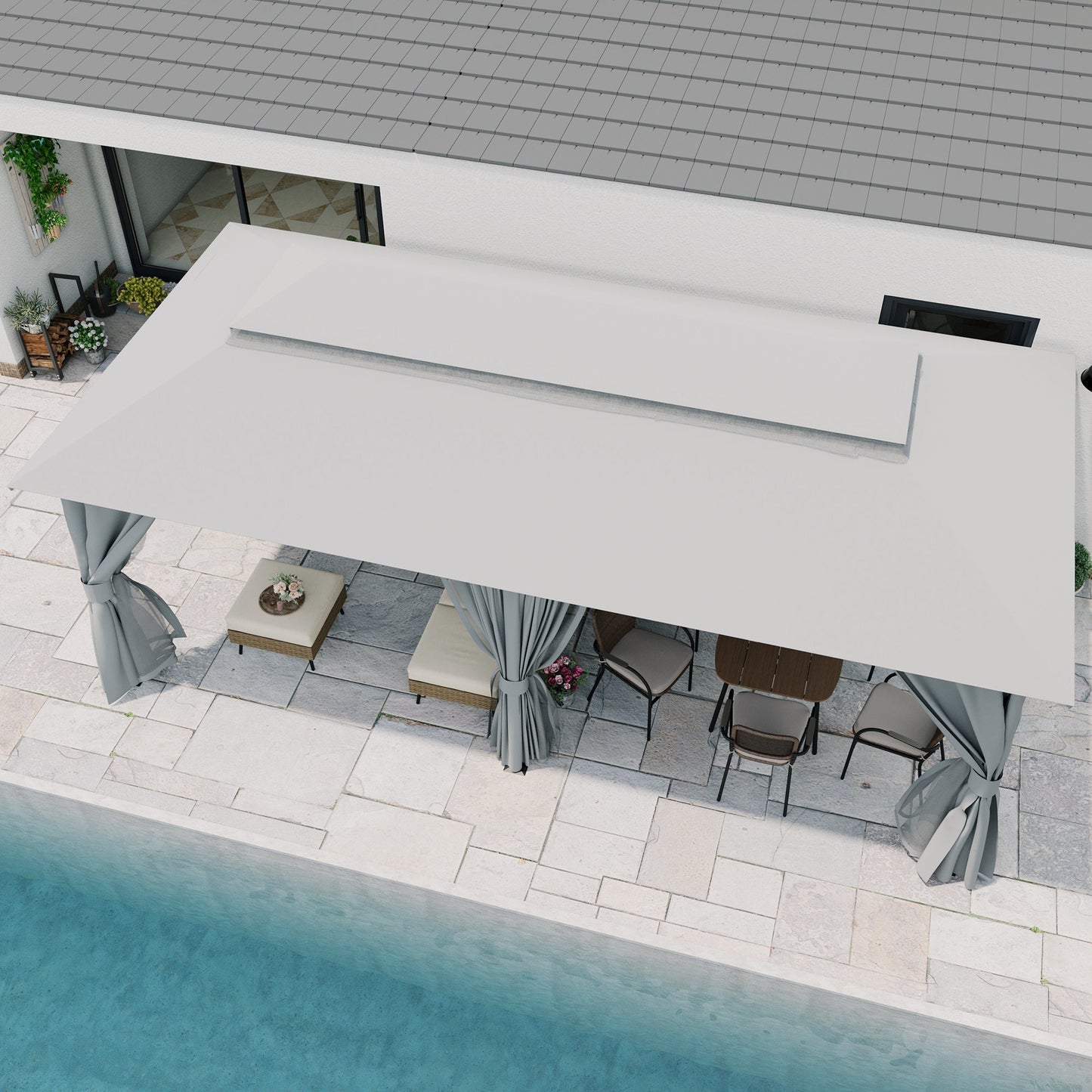LAUSAINT HOME 10'X 20' Patio Steel Gazebo