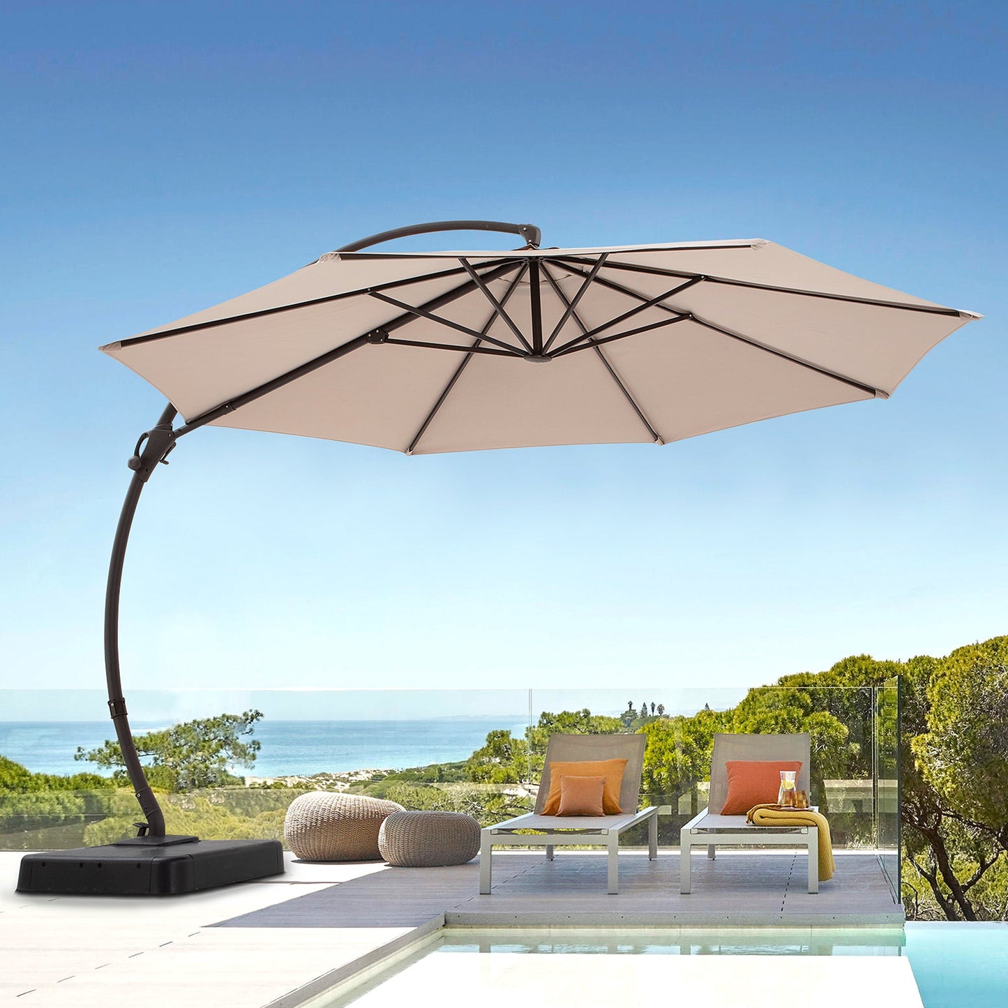 LAUSAINT HOME 12' Deluxe Cantilever Umbrella