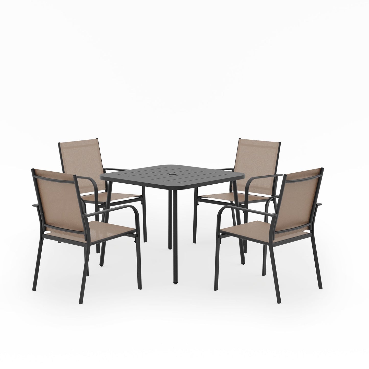 LAUSAINT HOME 5 Pieces Outdoor Textilene Dining Set