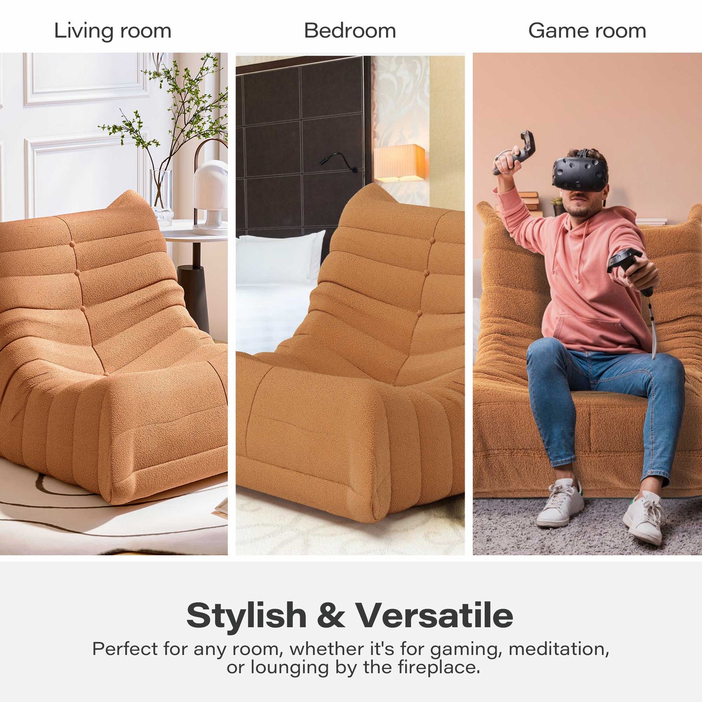 LAUSAINT HOME Memory Foam Giant Bean Bag Chair