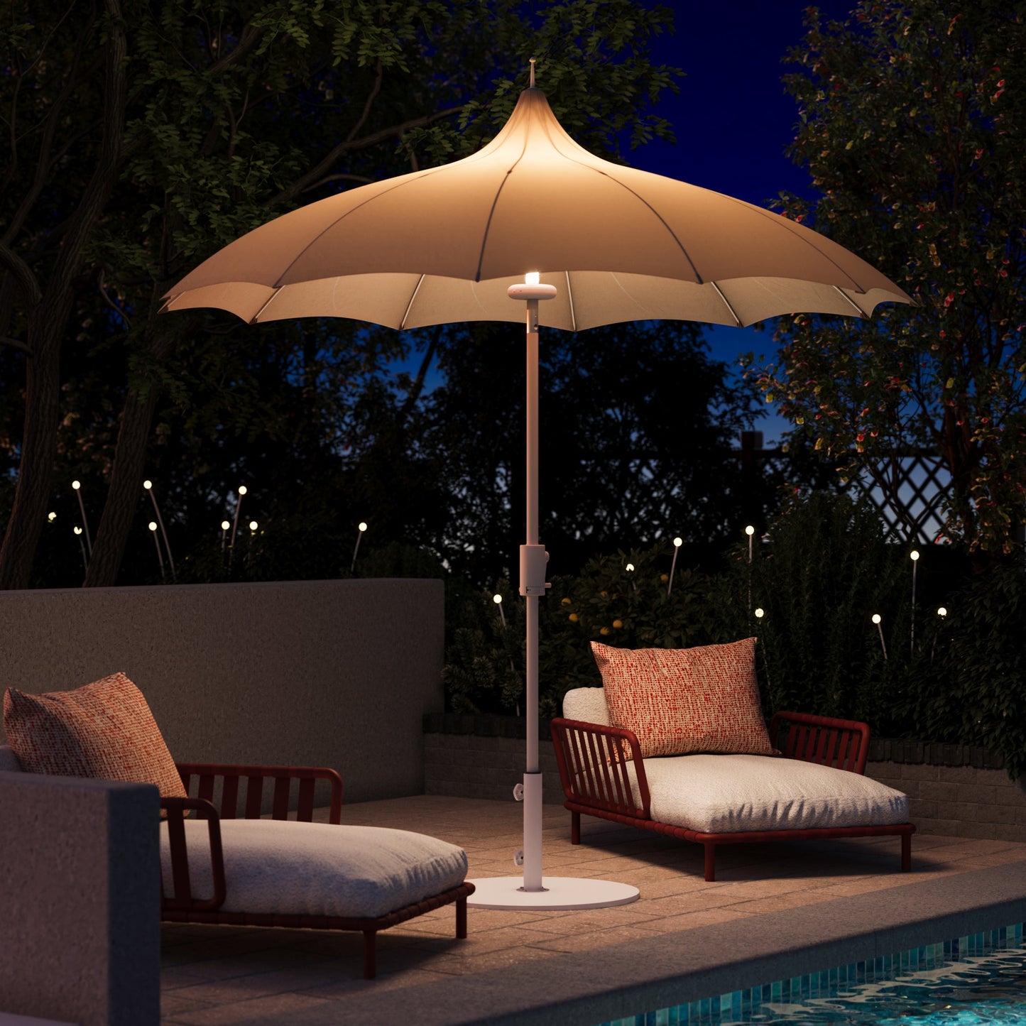 LAUSAINT HOME 9FT Pergoda Patio Umbrella