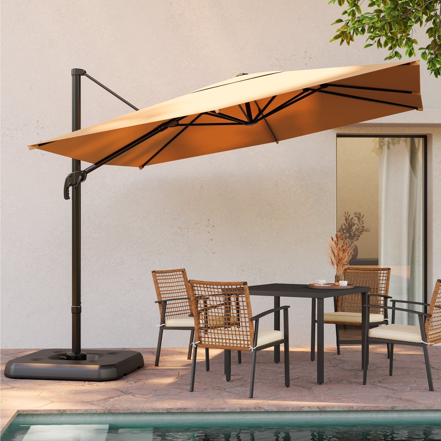 LAUSAINT HOME Square Cantilever Umbrella