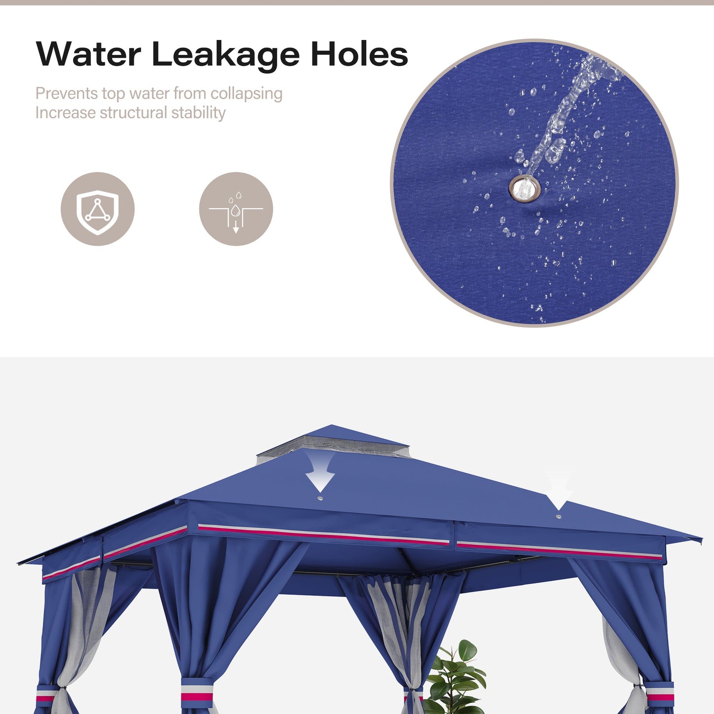 LAUSAINT HOME 12'X 12' Patio Steel Gazebo