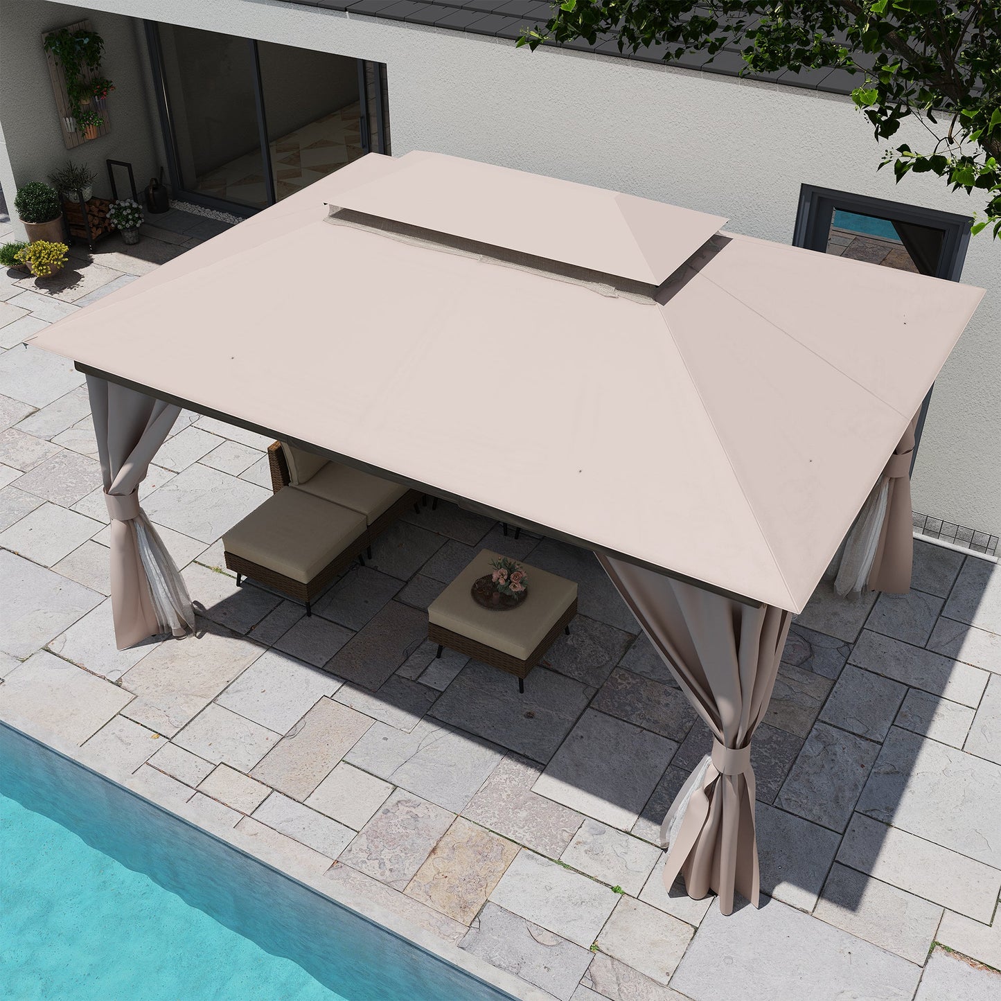 LAUSAINT HOME 10'X13' Patio Steel Gazebo