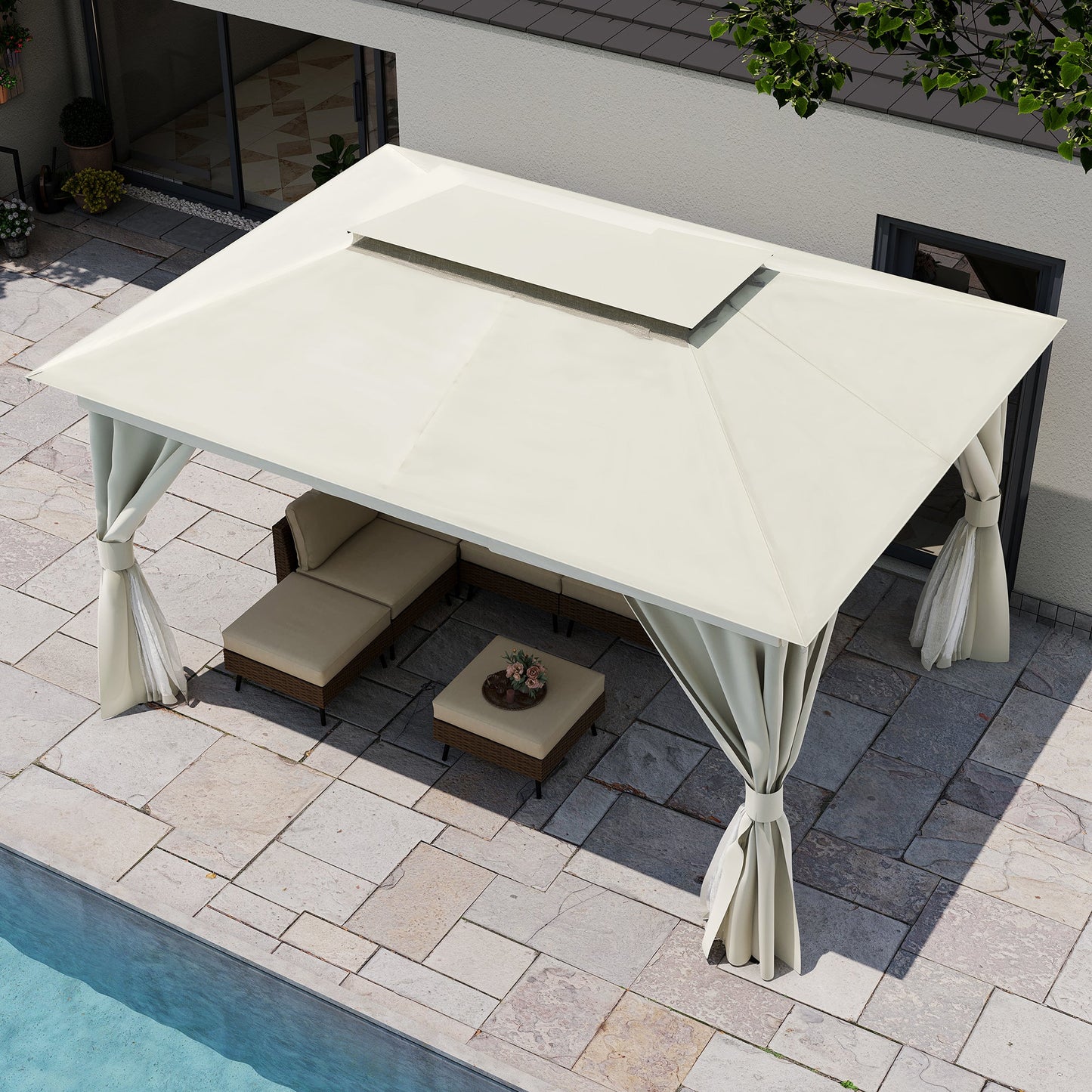 LAUSAINT HOME 10'X13' Patio Steel Gazebo