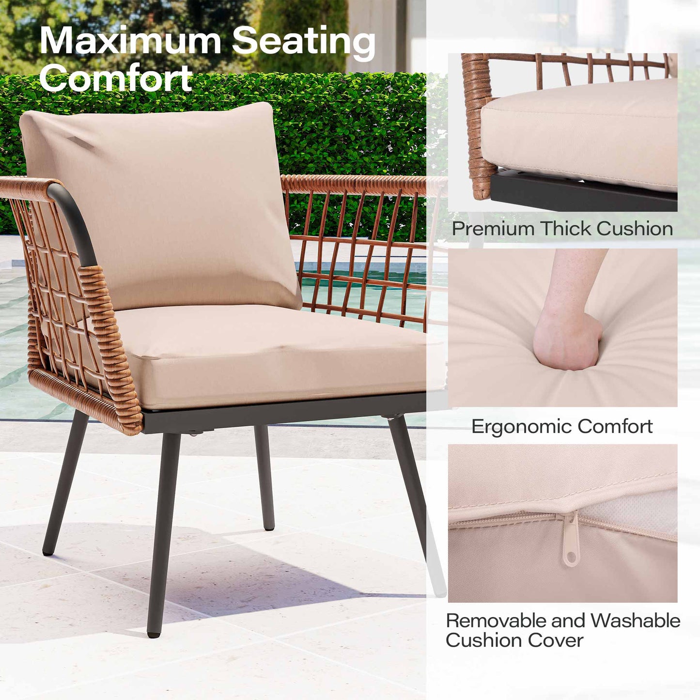 LAUSAINT HOME 4-Piece Patio Furniture Set