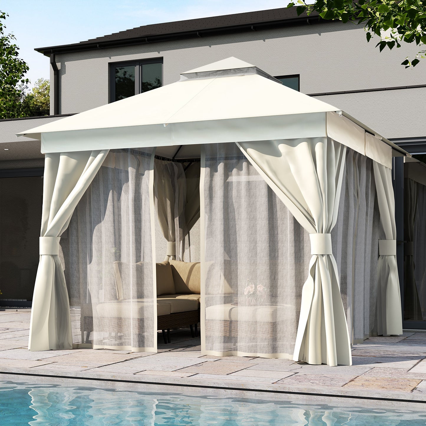 LAUSAINT HOME 10'X10' Patio Steel Gazebo