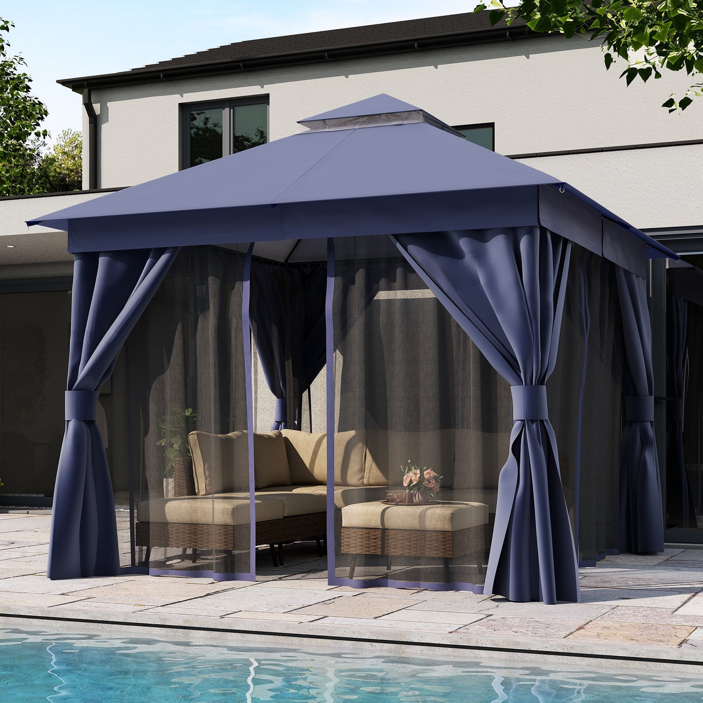 LAUSAINT HOME 10'X10' Patio Steel Gazebo
