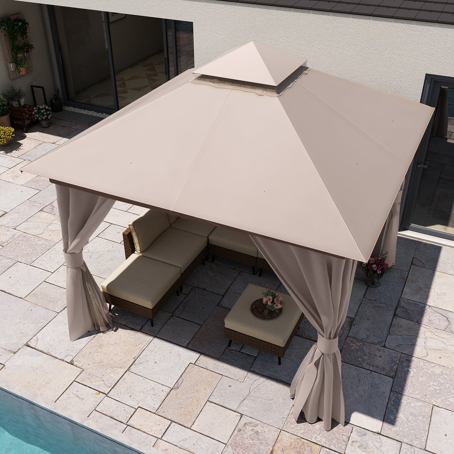 LAUSAINT HOME 10'X10' Patio Steel Gazebo
