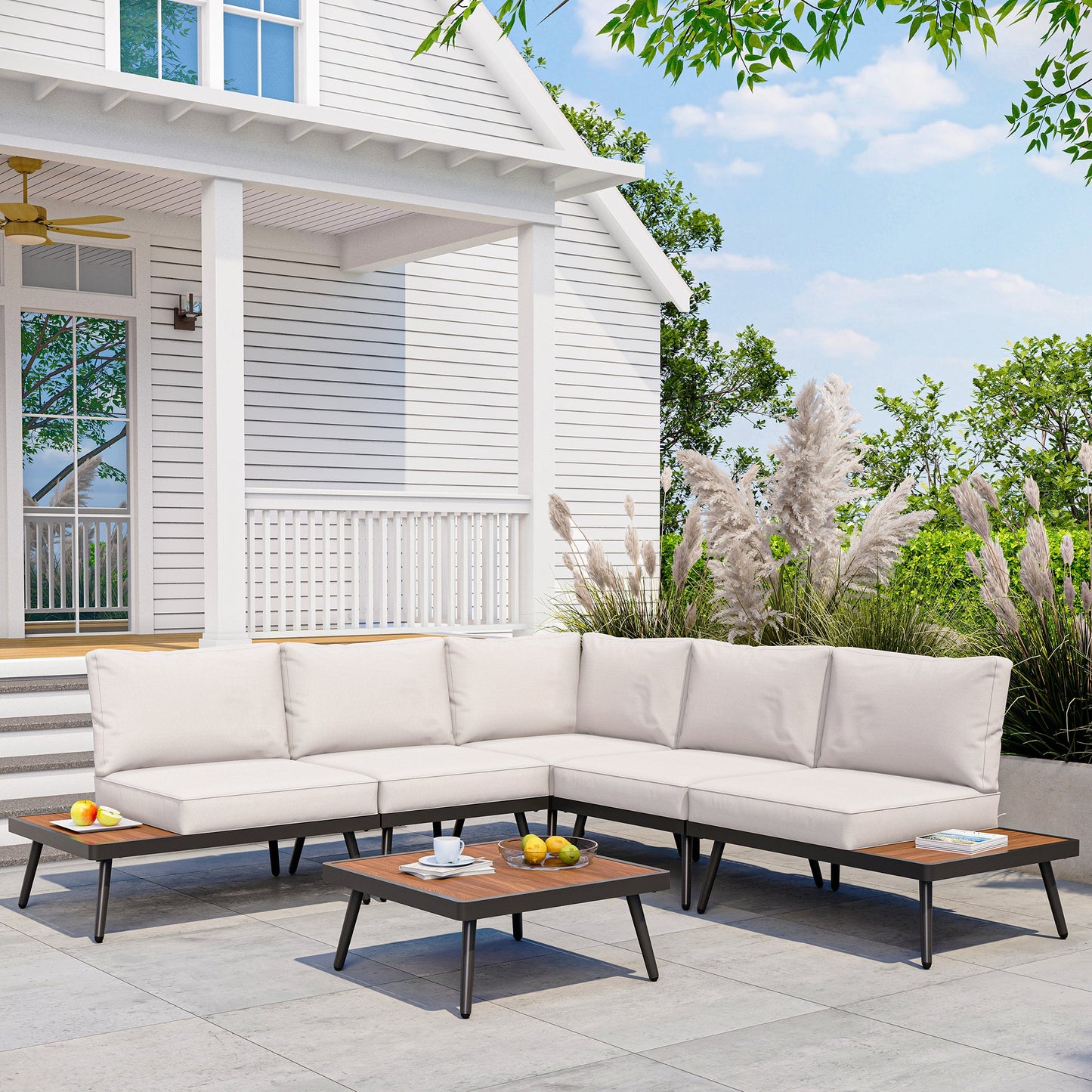 LAUSAINT HOME 6-Piece Metal Patio Furniture Set