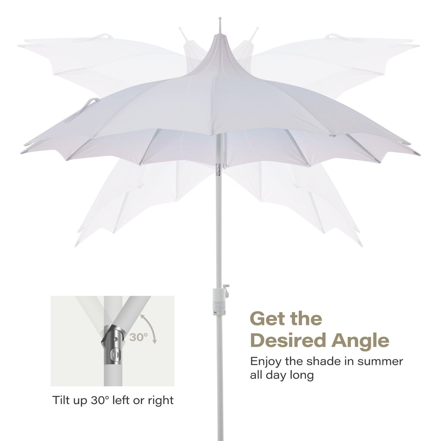 LAUSAINT HOME 9FT Pergoda Patio Umbrella