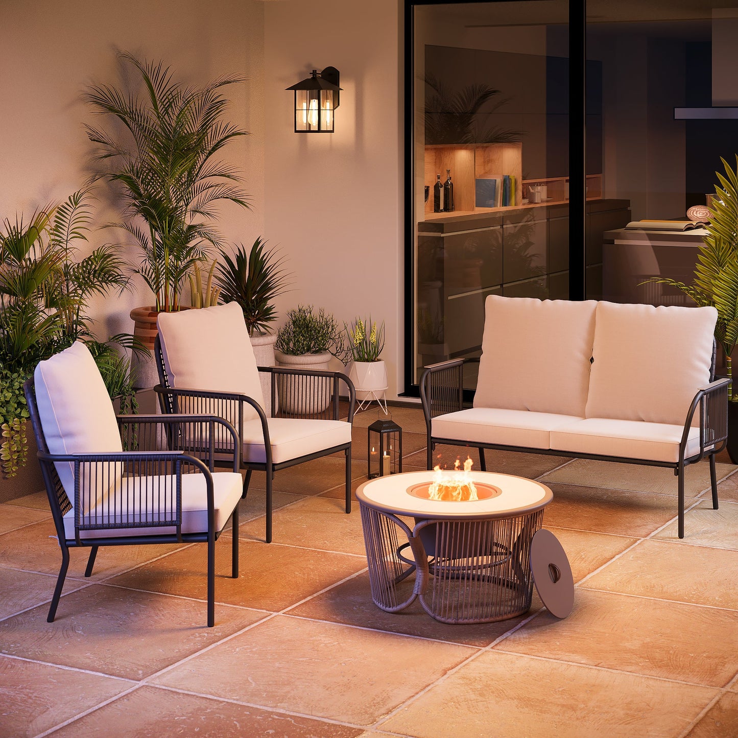 LAUSAINT HOME 4-Piece Quick Installation Outdoor Patio Set