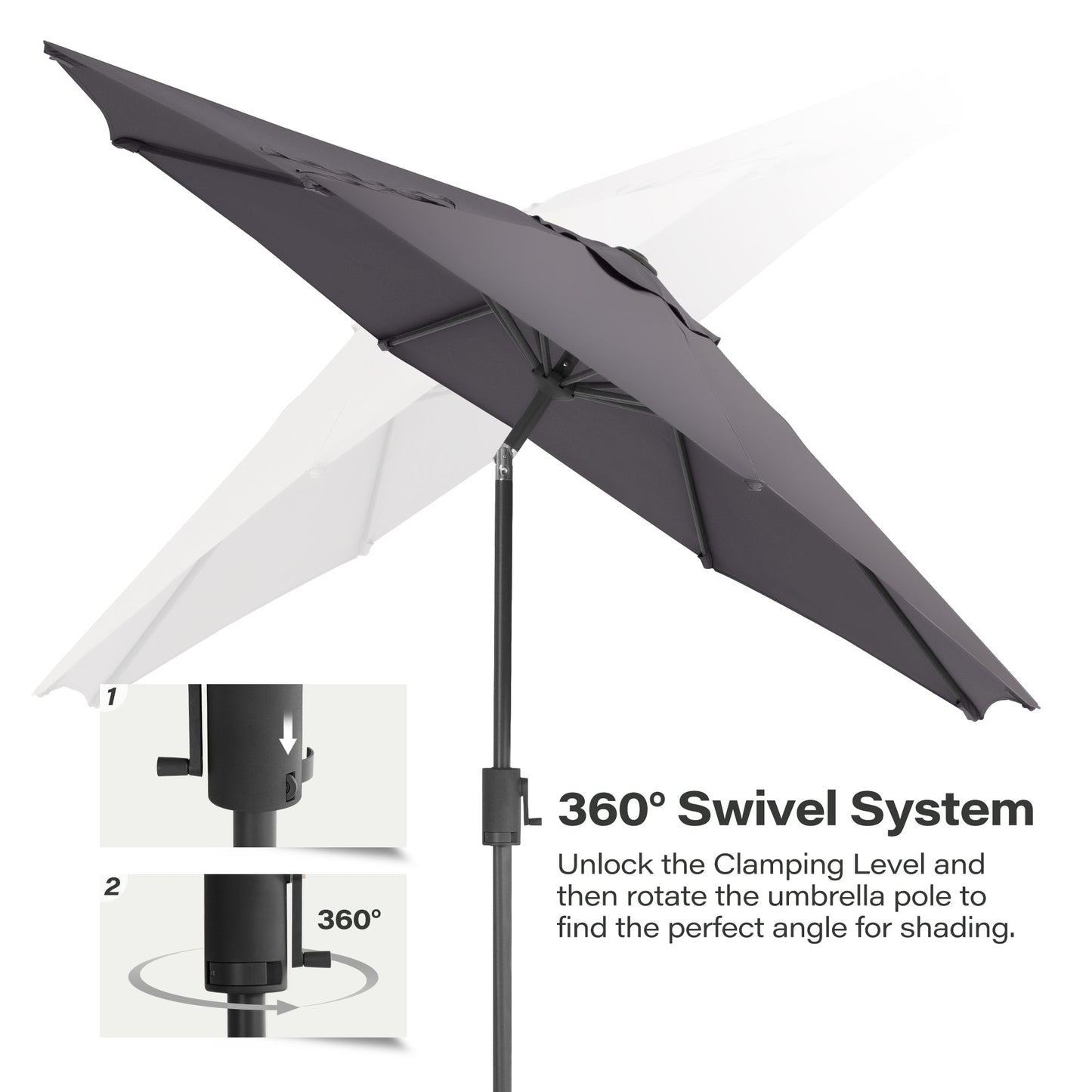 LAUSAINT HOME 9' Outdoor Patio Umbrella