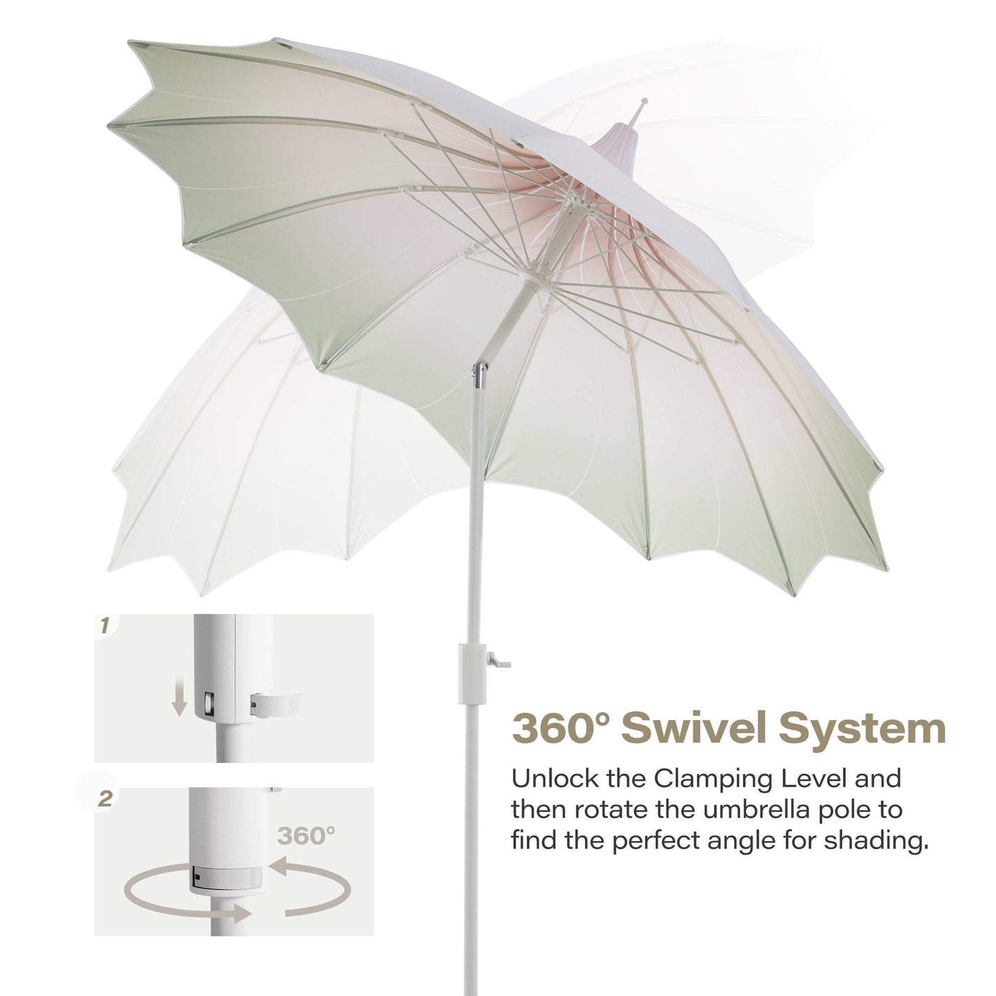 LAUSAINT HOME 9FT Pergoda Patio Umbrella