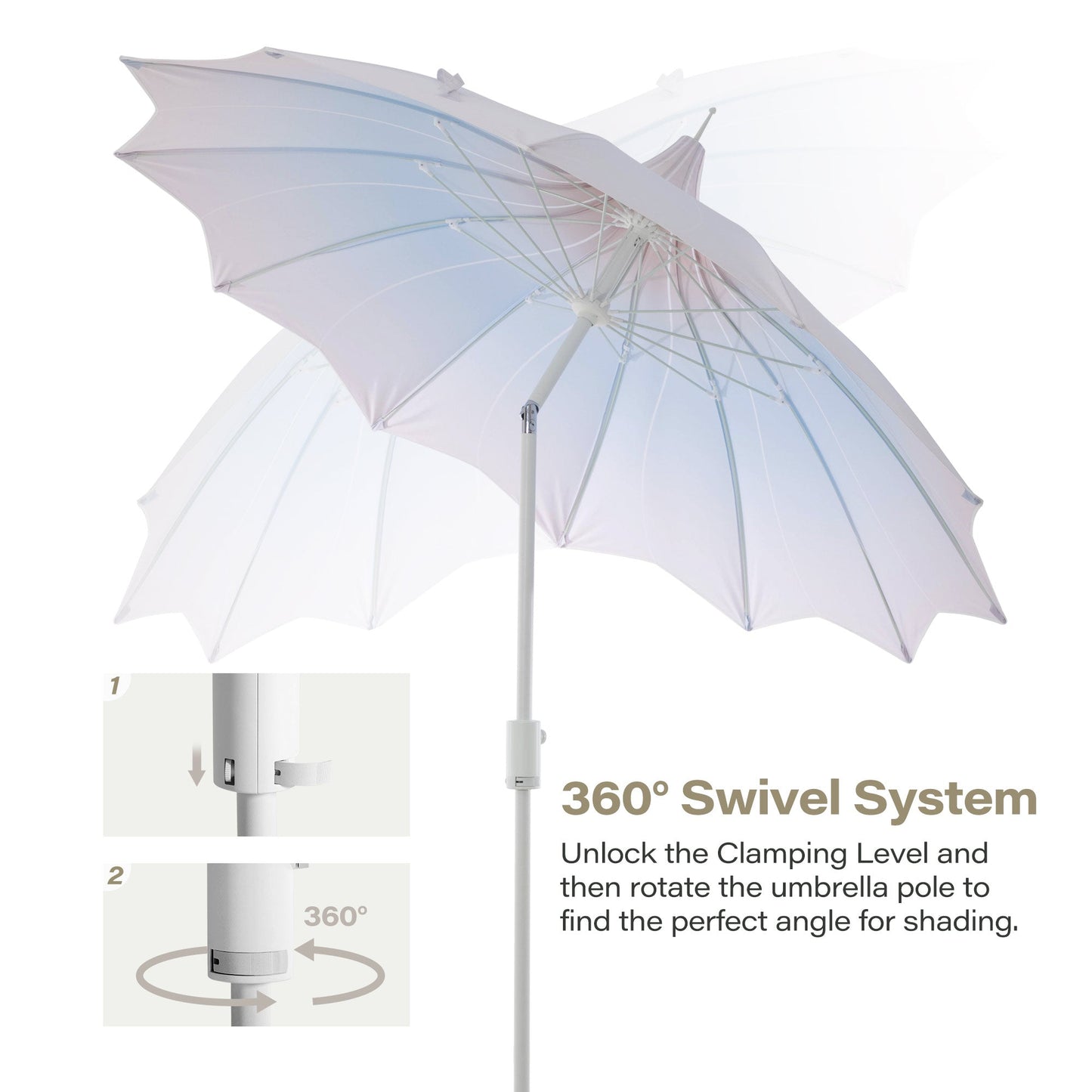 LAUSAINT HOME 9FT Pergoda Patio Umbrella