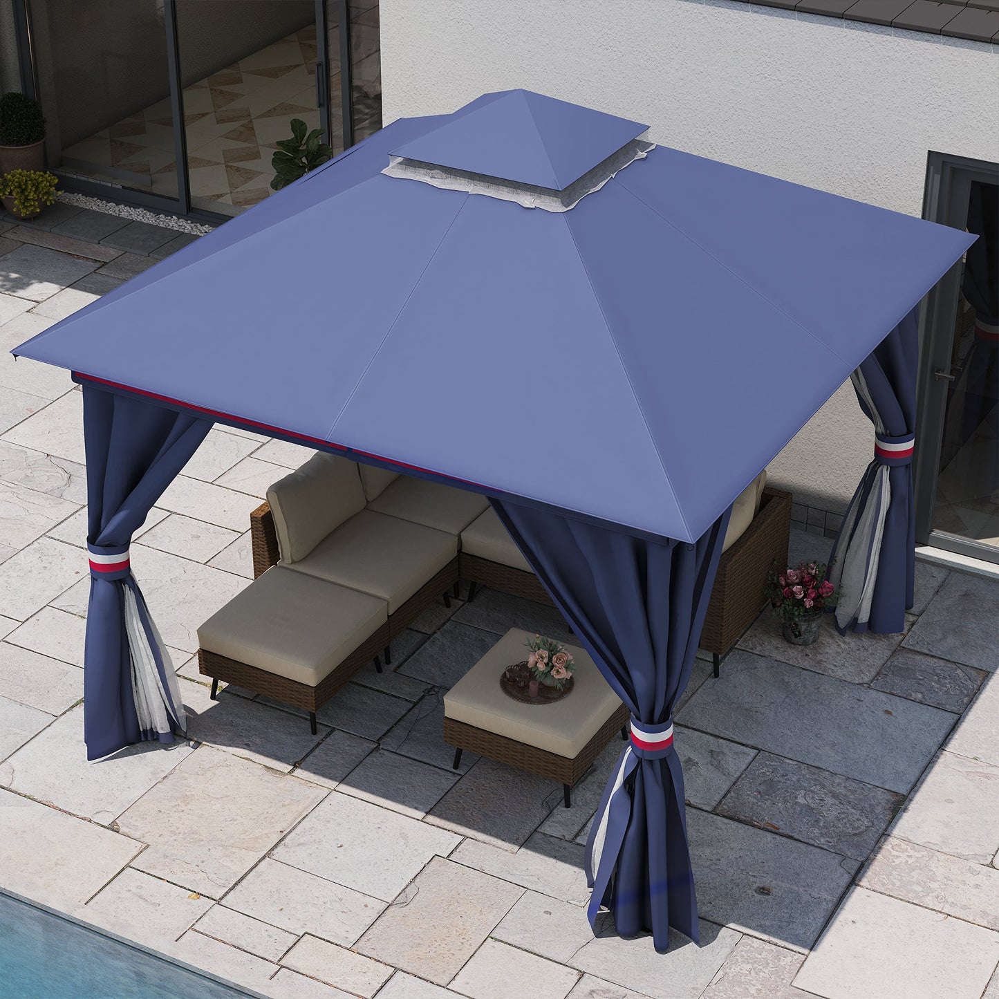 LAUSAINT HOME 10'X10' Patio Steel Gazebo