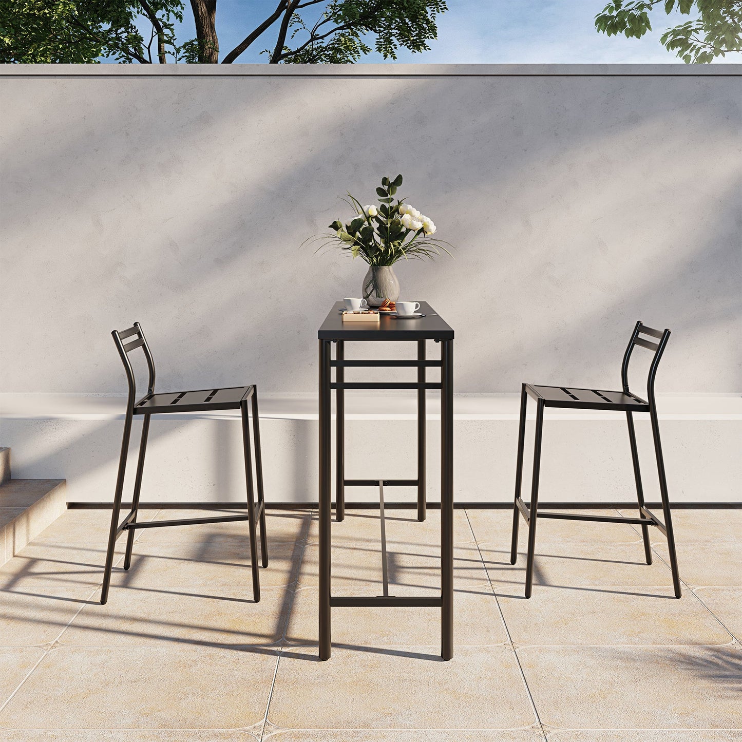 LAUSAINT HOME 3-Piece Height High Outdoor Bar Set
