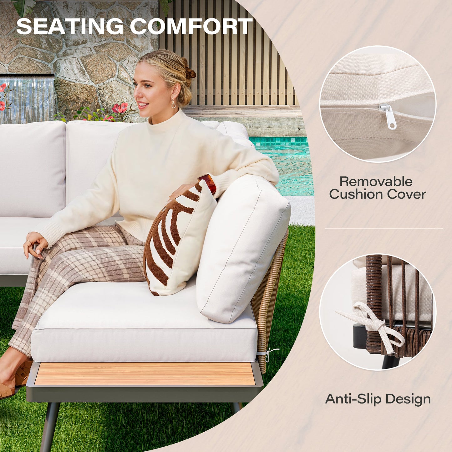 LAUSAINT HOME 6-Piece Metal Patio Furniture Set