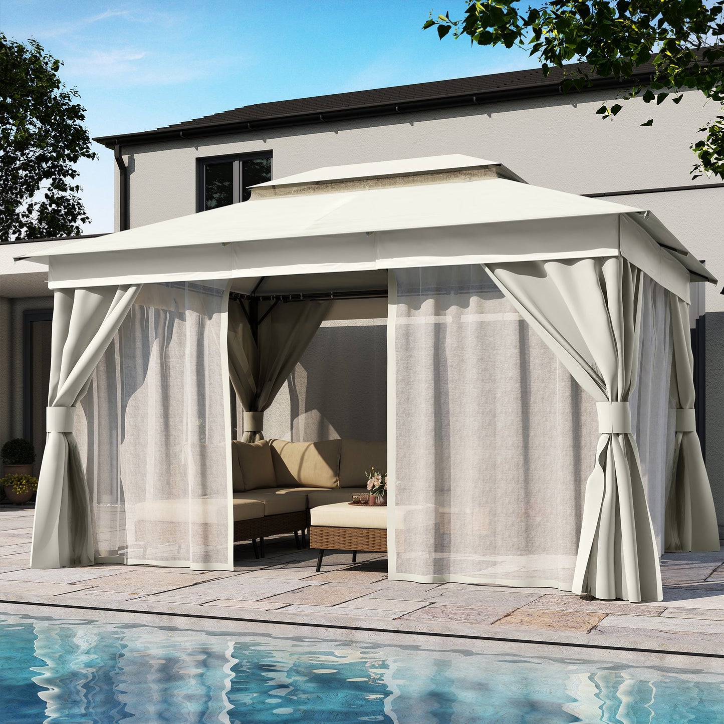 LAUSAINT HOME 10'X13' Patio Steel Gazebo