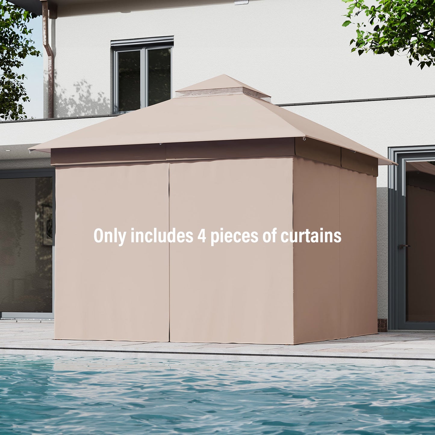 LAUSAINT HOME Canopy / Privacy Curtain For Lausaint Home Gazebo