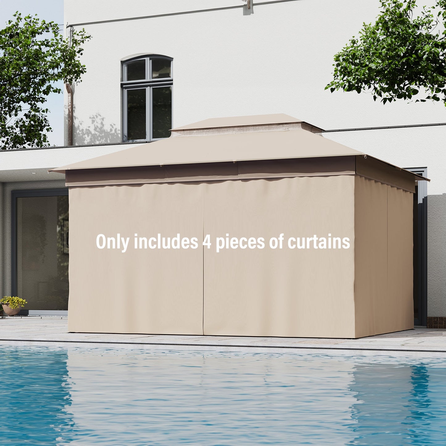 LAUSAINT HOME Canopy / Privacy Curtain For Lausaint Home Gazebo