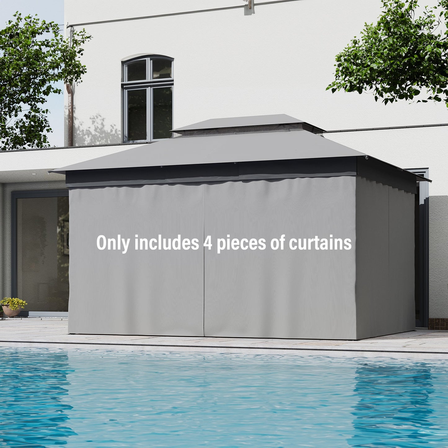 LAUSAINT HOME Canopy / Privacy Curtain For Lausaint Home Gazebo