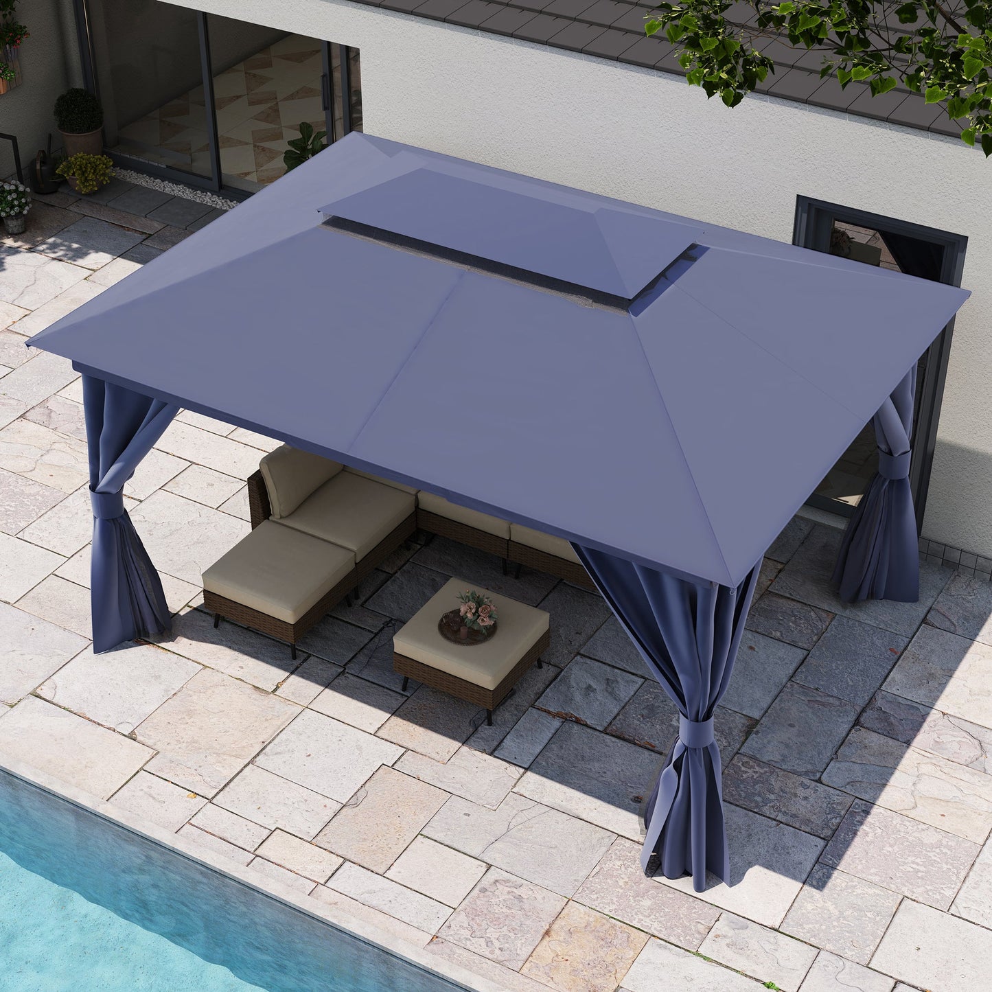 LAUSAINT HOME 10'X13' Patio Steel Gazebo