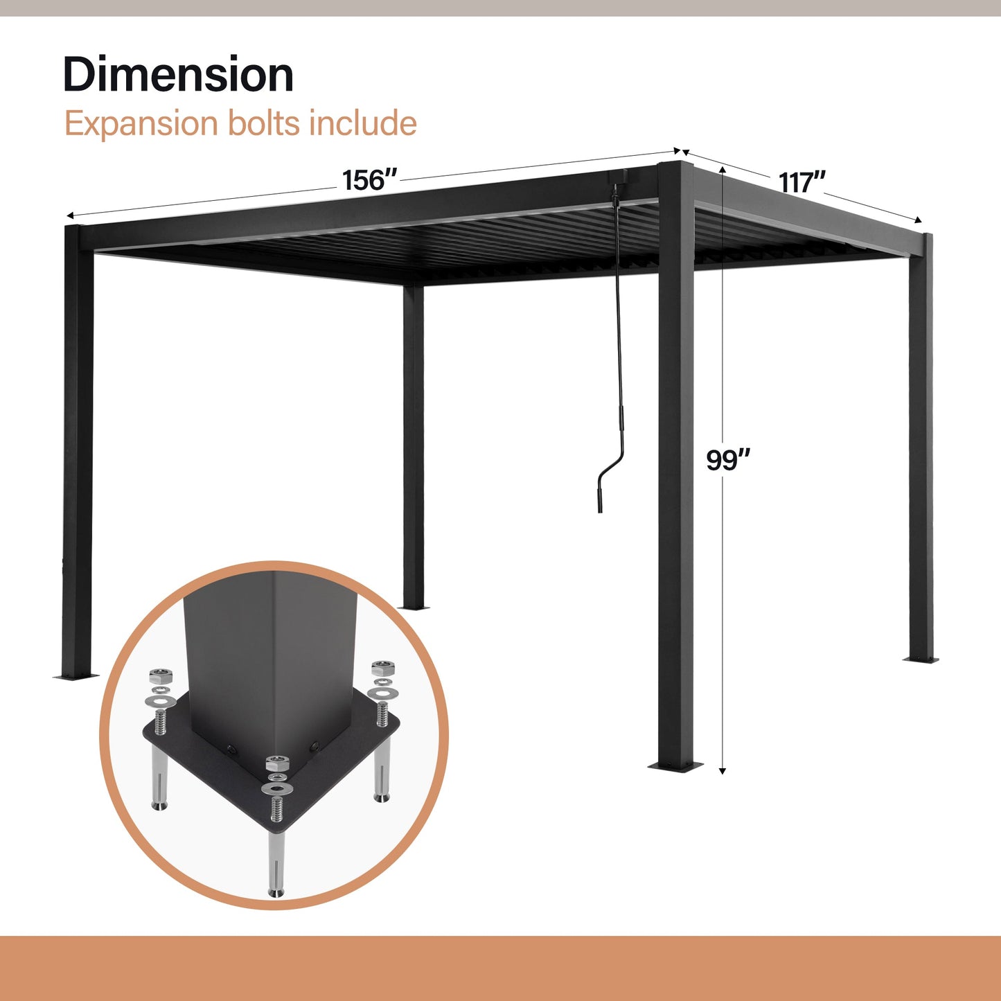 Aluminum Louvered Pergola