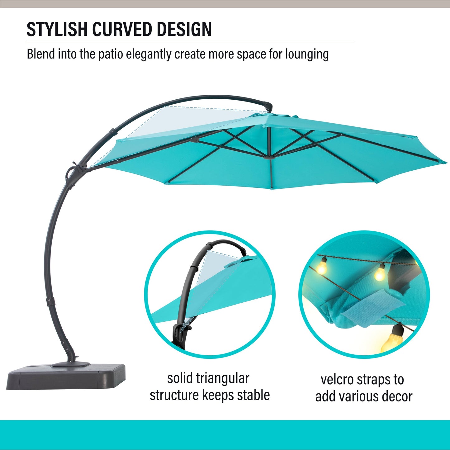 Lausaint Home 11' Deluxe Cantilever Umbrella