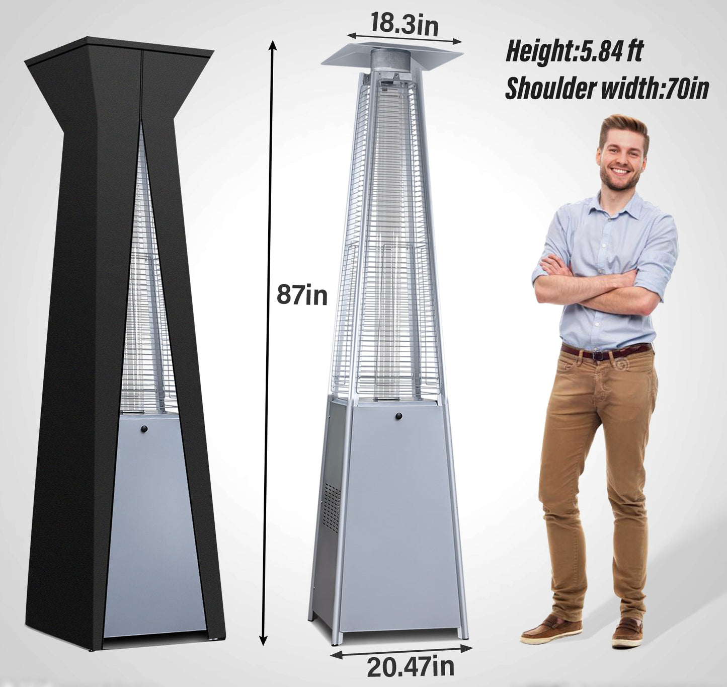 Lausaint Home 48000BTU Outdoor Standing Heater