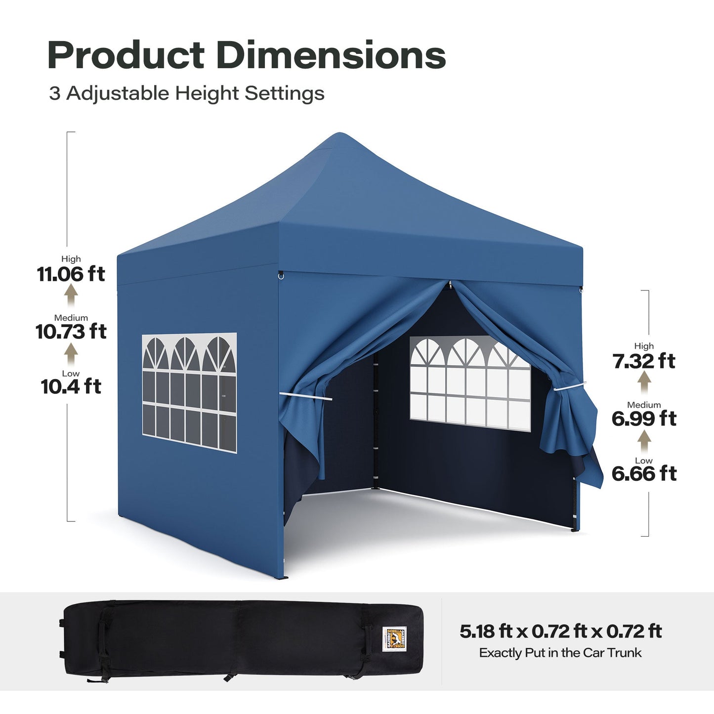 LAUSAINT HOME 10x10 Pop Up Canopy Tent