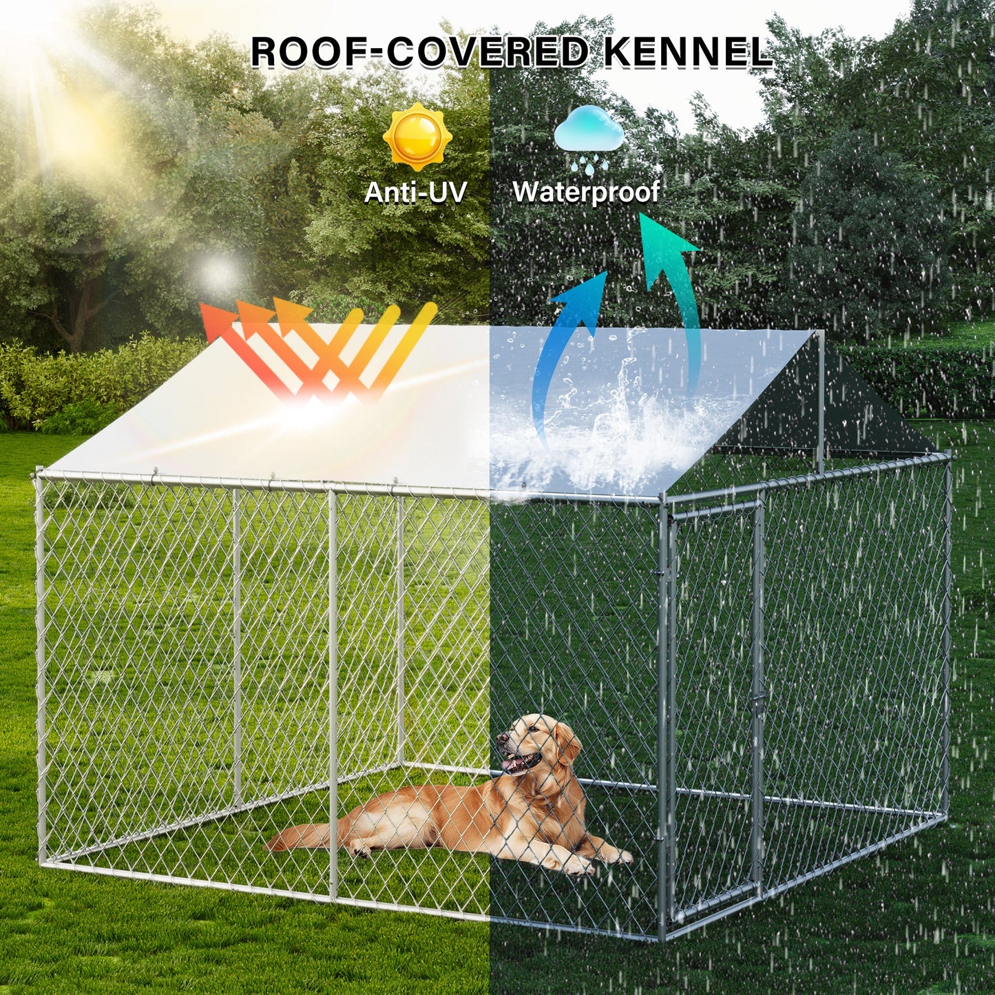 LAUSAINT HOME Heavy Duty Outdoor Dog Kennel