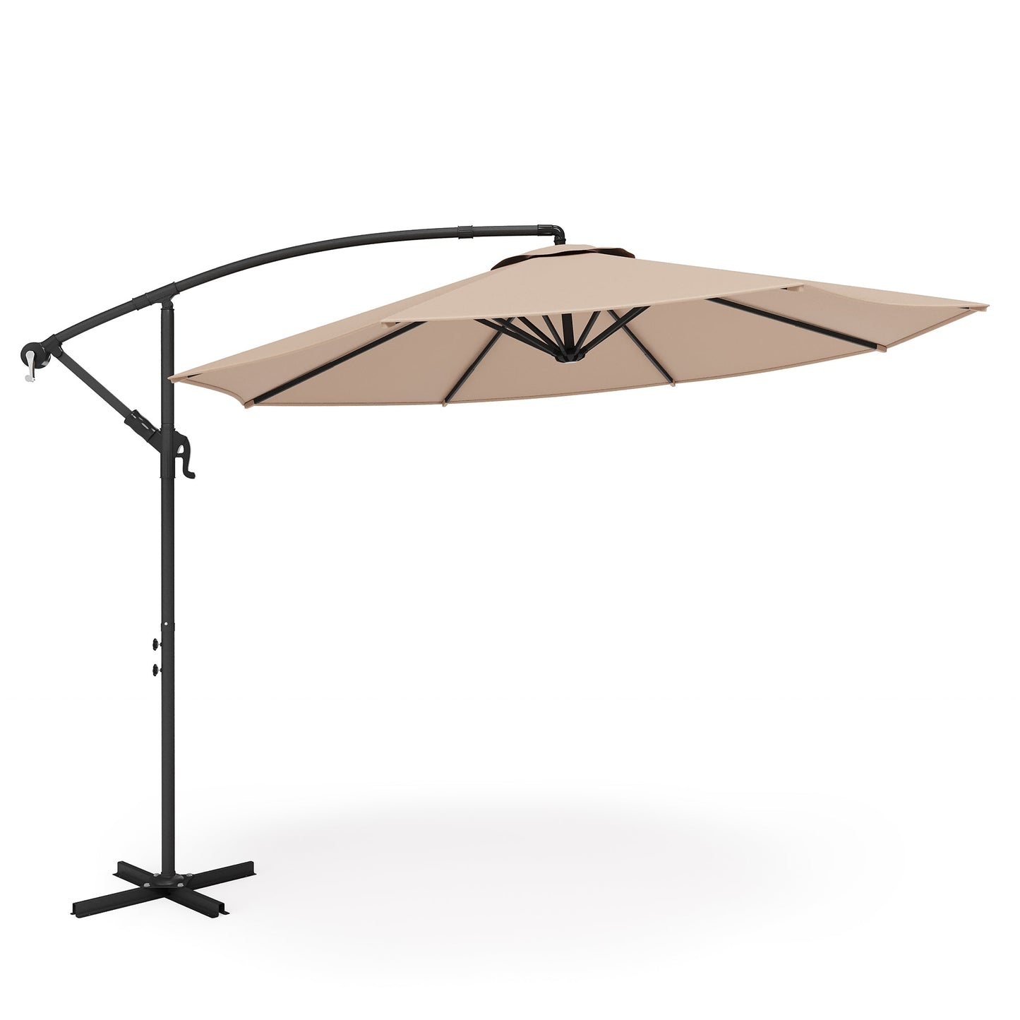 LAUSAINT HOME 10FT Round Cantilever Patio Umbrella