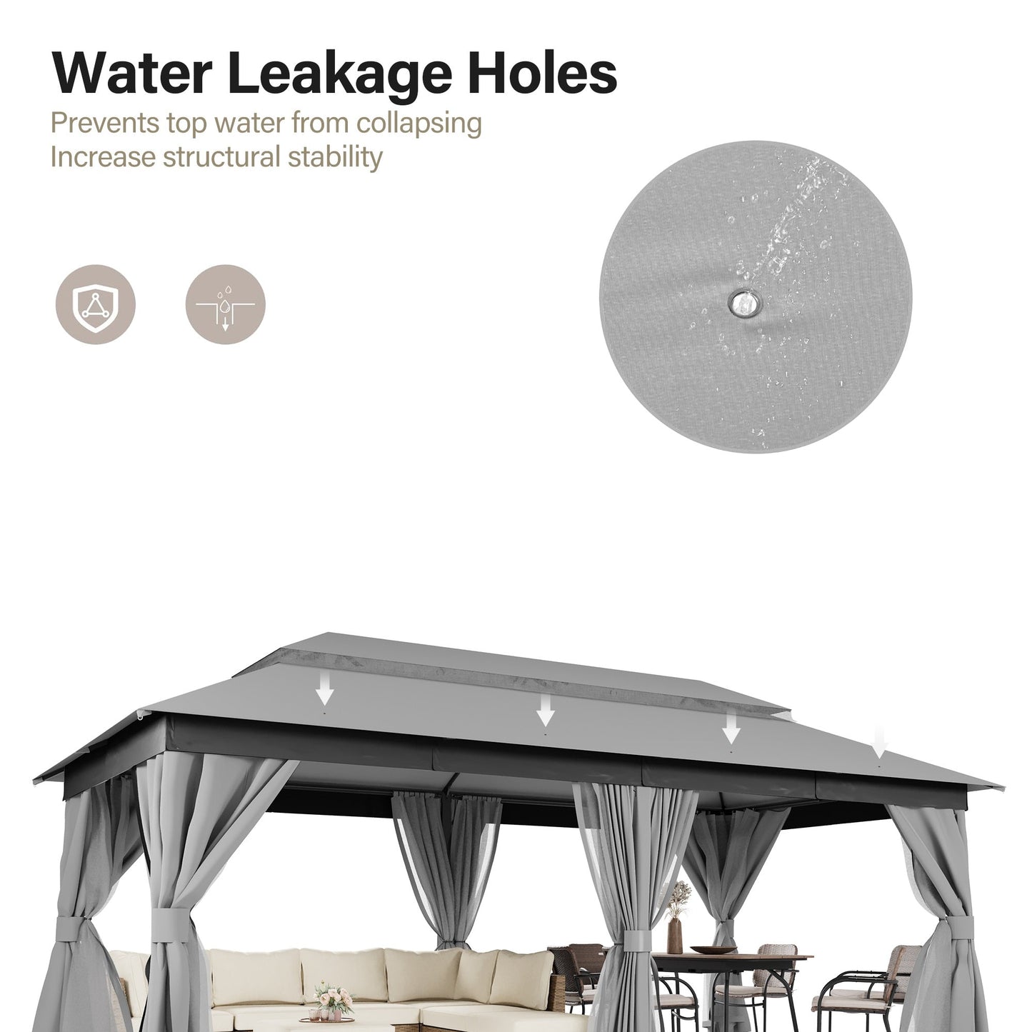 LAUSAINT HOME 10'X 20' Patio Steel Gazebo