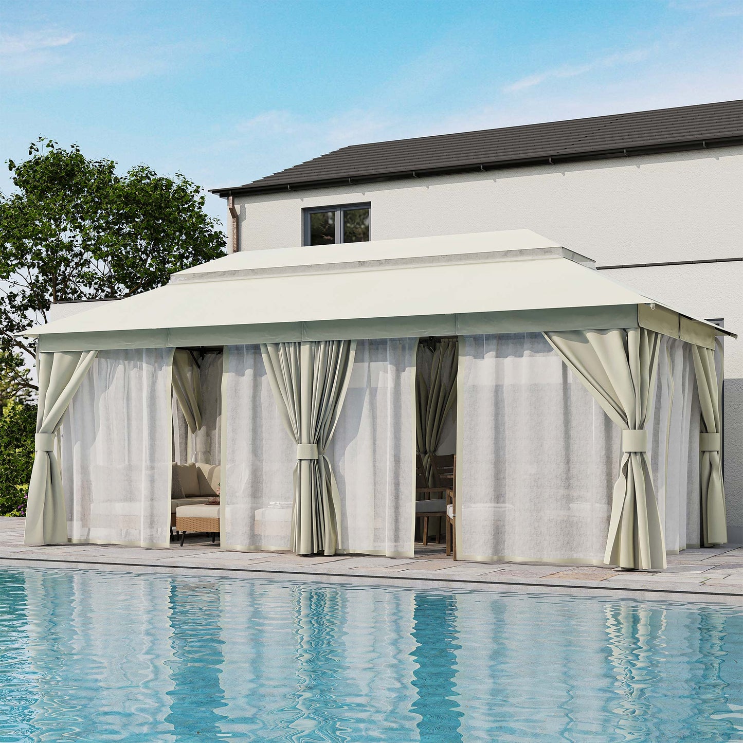 LAUSAINT HOME 10'X 20' Patio Steel Gazebo