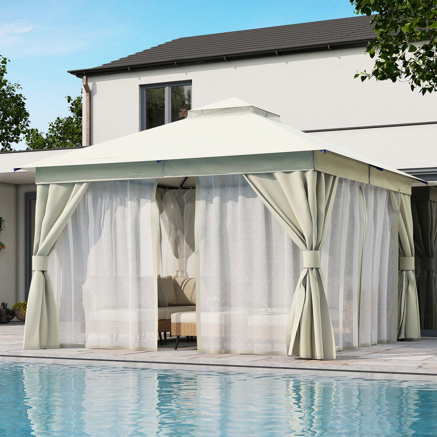 LAUSAINT HOME 12'X 12' Patio Steel Gazebo
