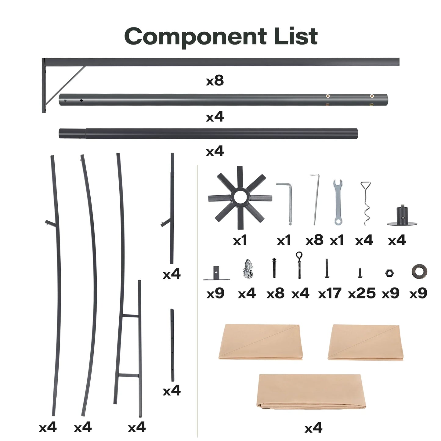 LAUSAINT HOME Accessories for 10x10 softtop gazebo