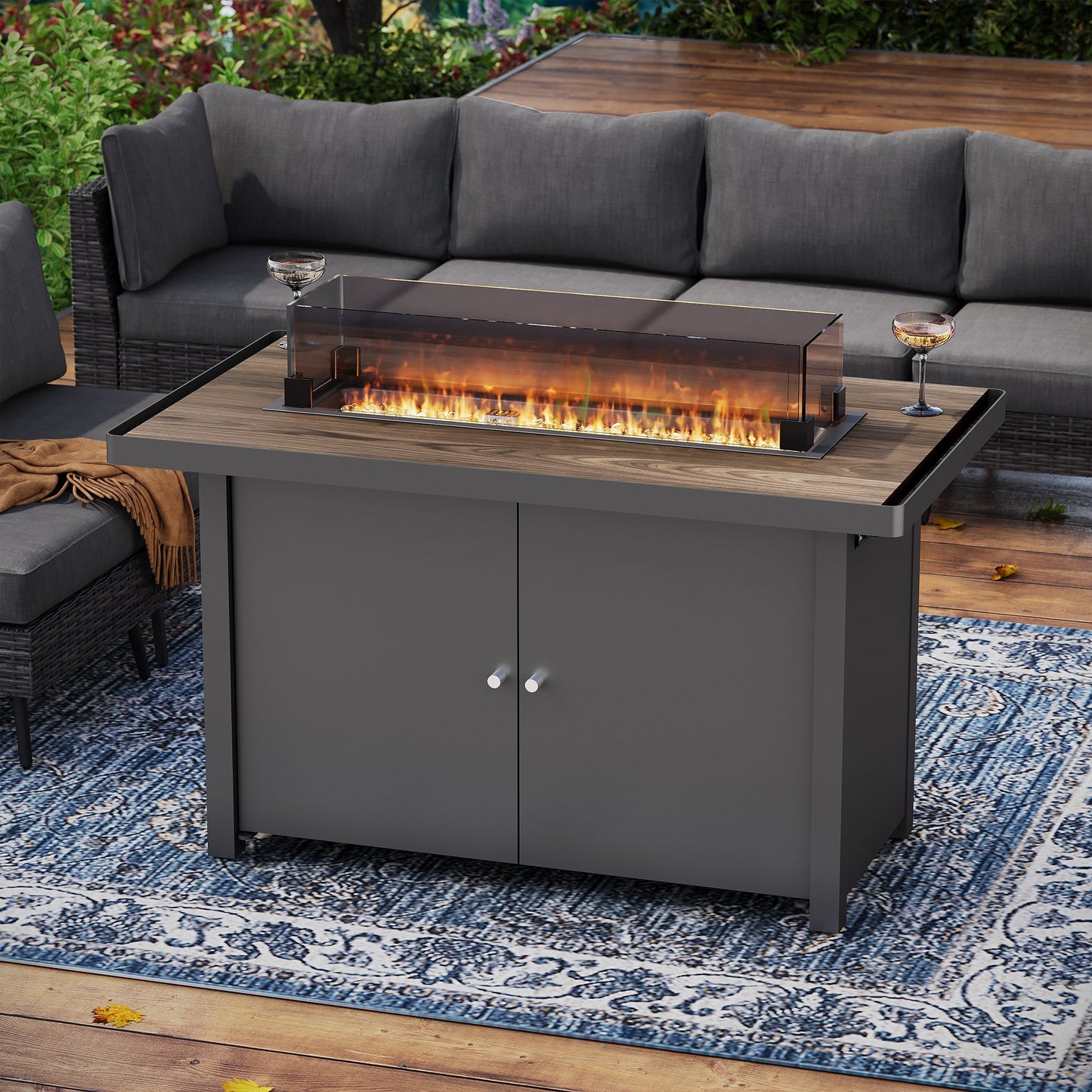LAUSAINT HOME 55000btu 43' Outdoor Propane Fire Pit Table (New)