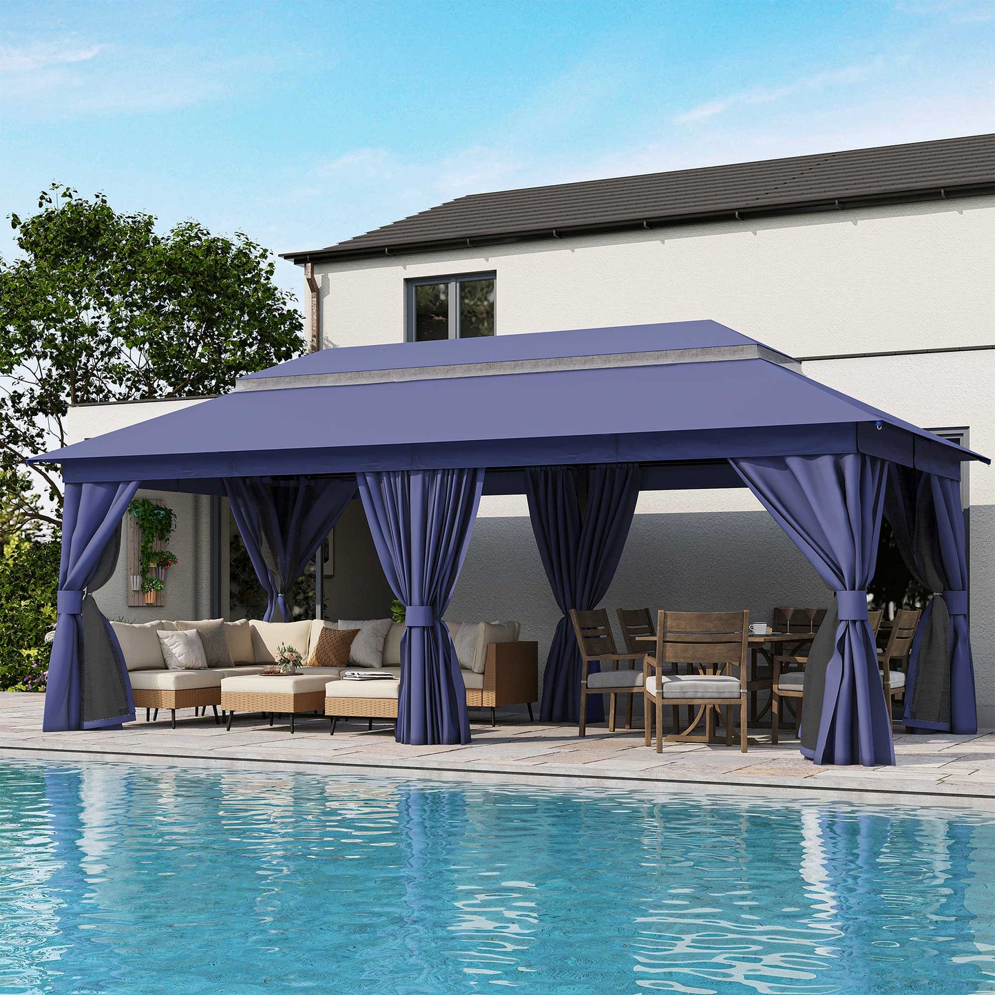 LAUSAINT HOME 10'X 20' Patio Steel Gazebo
