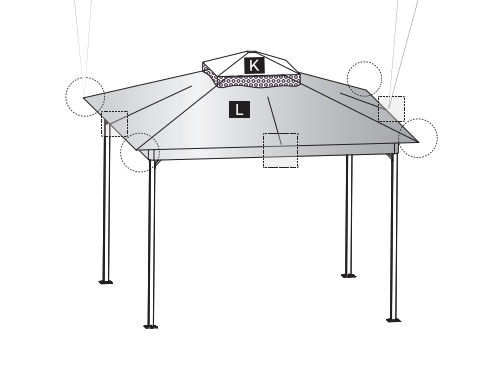 LAUSAINT HOME Accessories for 12' x 12'gazebo