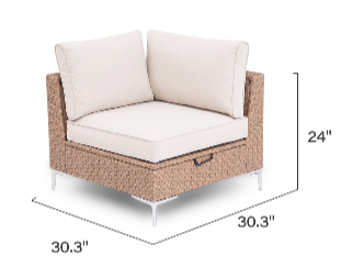 LAUSAINT HOME 7-Piece Outdoor Patio Set with Hidden Storage